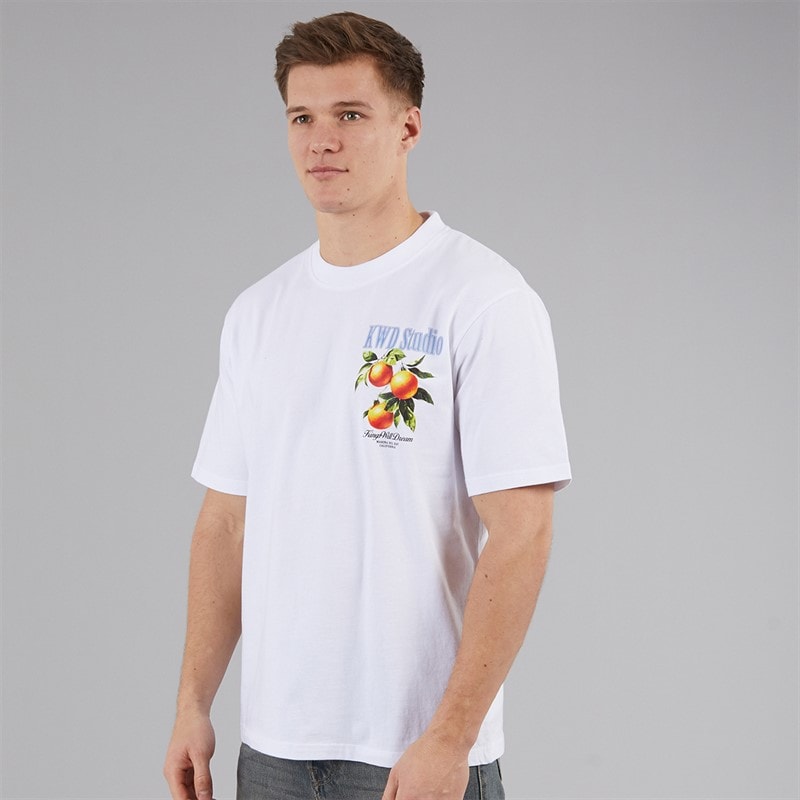 Kings Will Dream Mens Citrus Relaxed Fit T-Shirt White - Image 2