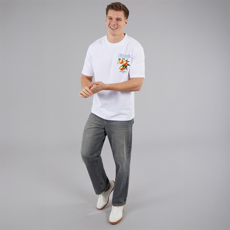Kings Will Dream Mens Citrus Relaxed Fit T-Shirt White - Image 4