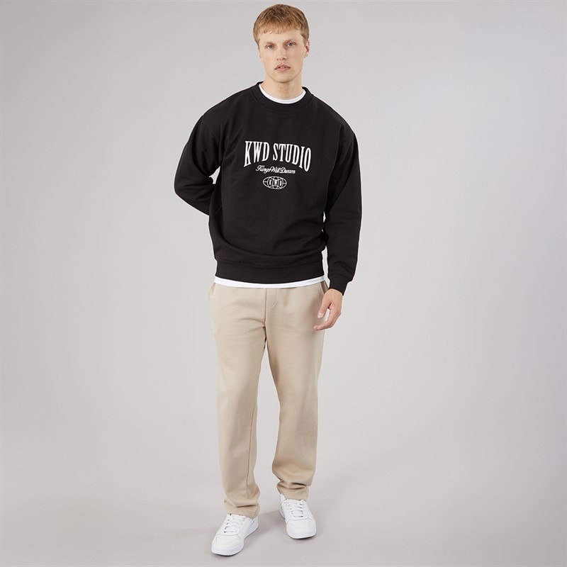 Kings Will Dream Mens Studio Crew Sweatshirt Black - Image 4