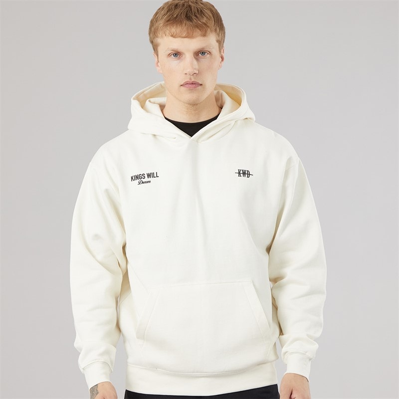 Kings Will Dream Mens Studio Garment District Hoodie Off White - Image 2