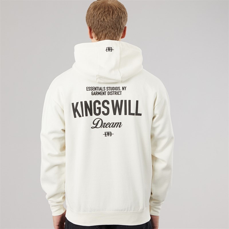 Kings Will Dream Mens Studio Garment District Hoodie Off White - Image 3