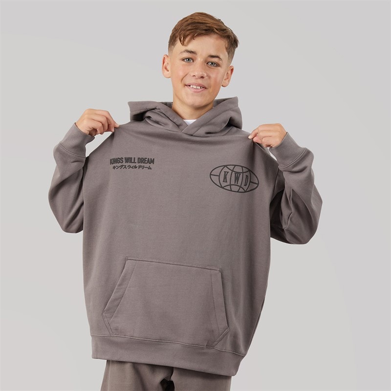 Kings Will Dream Boys Duo Line Hoodie Grey
