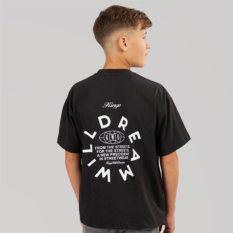 Kings Will Dream Boys Globalise T-Shirt Black - Image 3