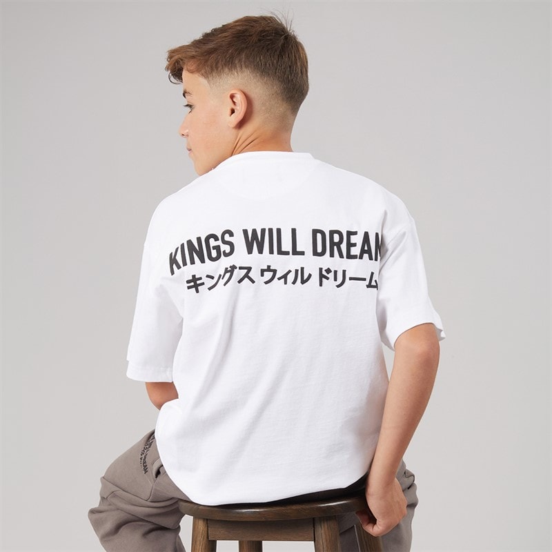 Kings Will Dream Boys Duo Line T-Shirt Optic White