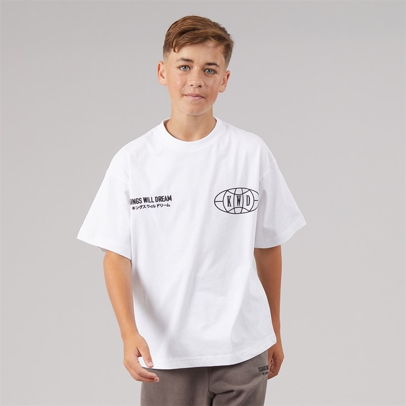 Kings Will Dream Boys Duo Line T-Shirt Optic White - Image 2