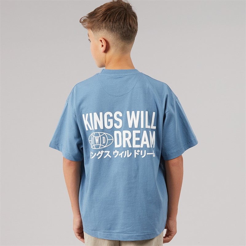 Kings Will Dream Boys Title T-Shirt Blue - Image 2