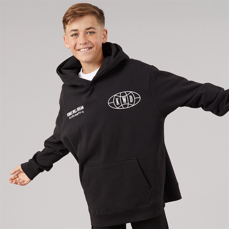 Kings Will Dream Boys Duo Line Hoodie Black - Image 2