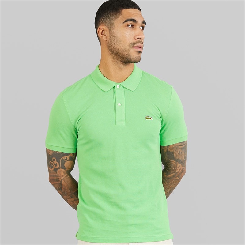 Lacoste Mens Slim Fit Polo Shirt Shirt Green