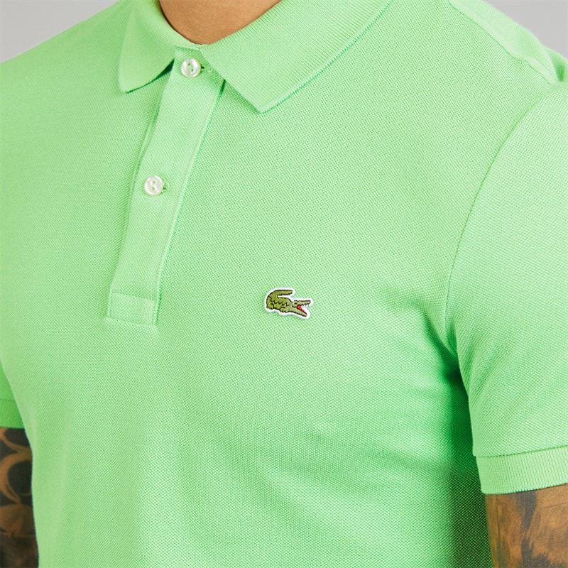 Lacoste Mens Slim Fit Polo Shirt Shirt Green - Image 3