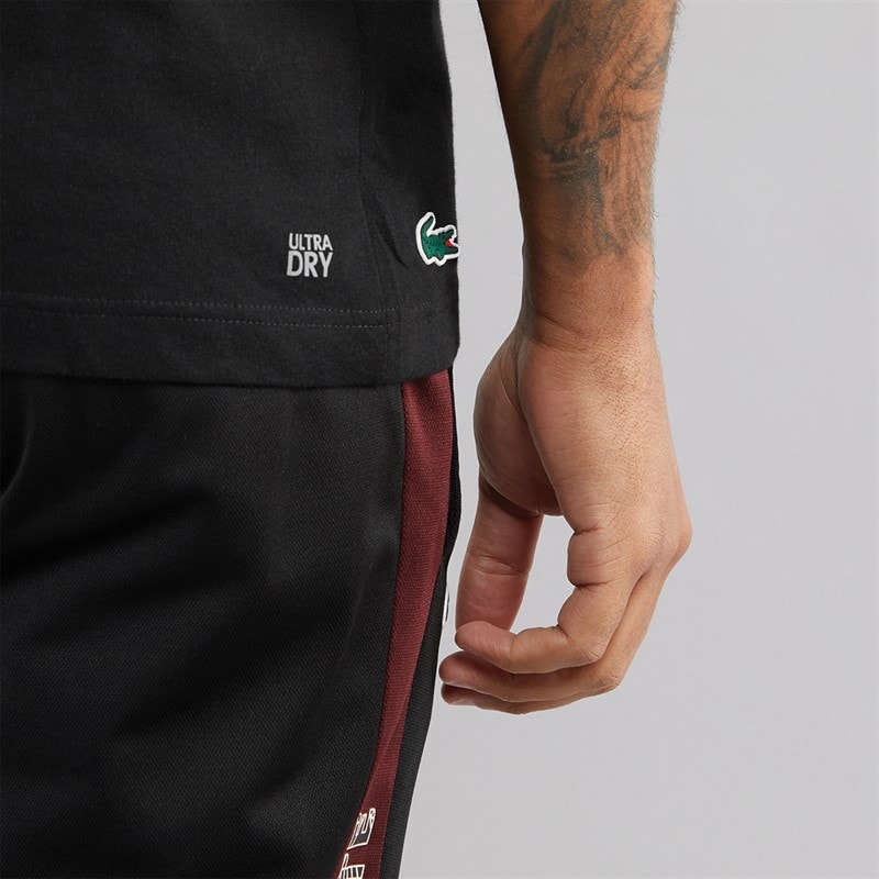 Lacoste Mens T-Shirt Black/White - Image 3
