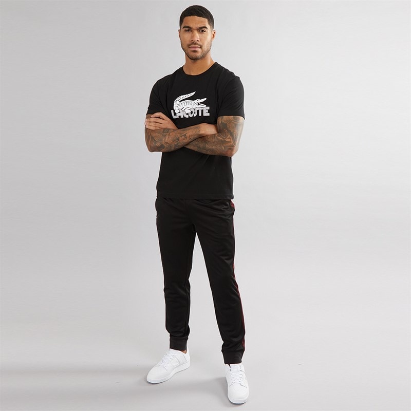 Lacoste Mens T-Shirt Black/White - Image 5