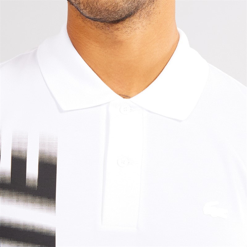 Lacoste Mens Short Sleeve Polo Shirt White - Image 3