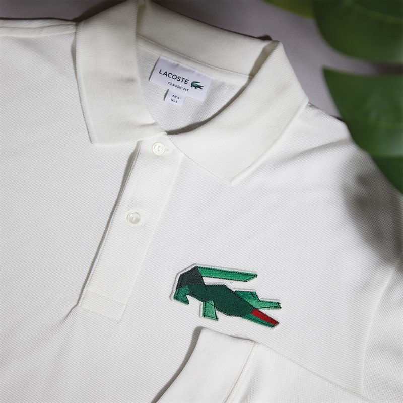 Lacoste Mens Long Sleeve Polo Shirt Flour - Image 3