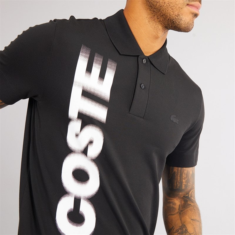 Lacoste Mens Short Sleeve Polo Shirt Black - Image 3