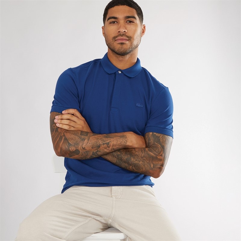 Lacoste Mens Short Sleeve Polo Shirt Globe - Image 1
