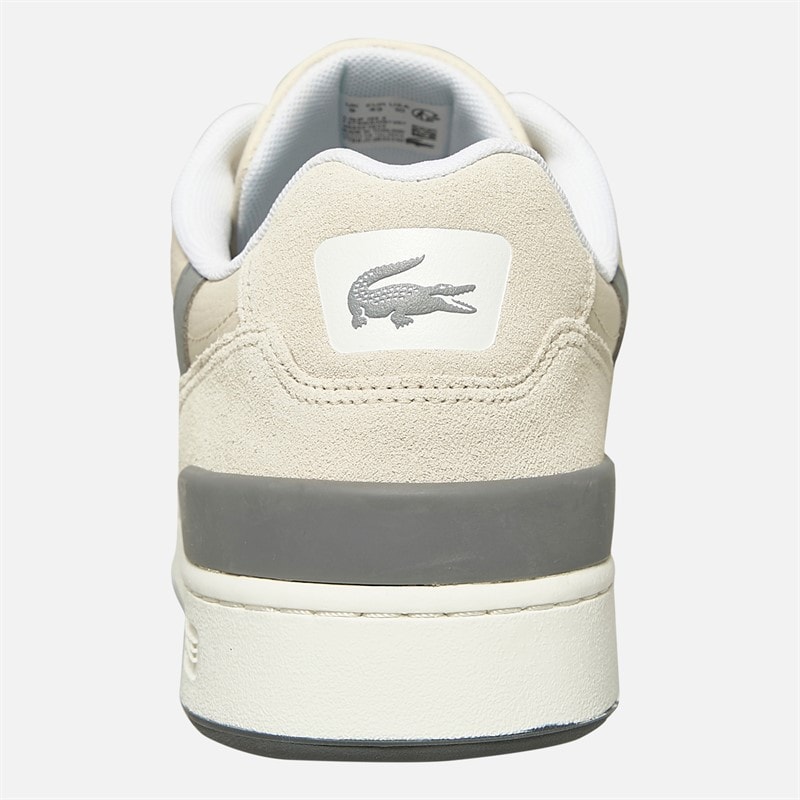 Lacoste Mens T-Clip Trainers Off White/Grey - Image 3