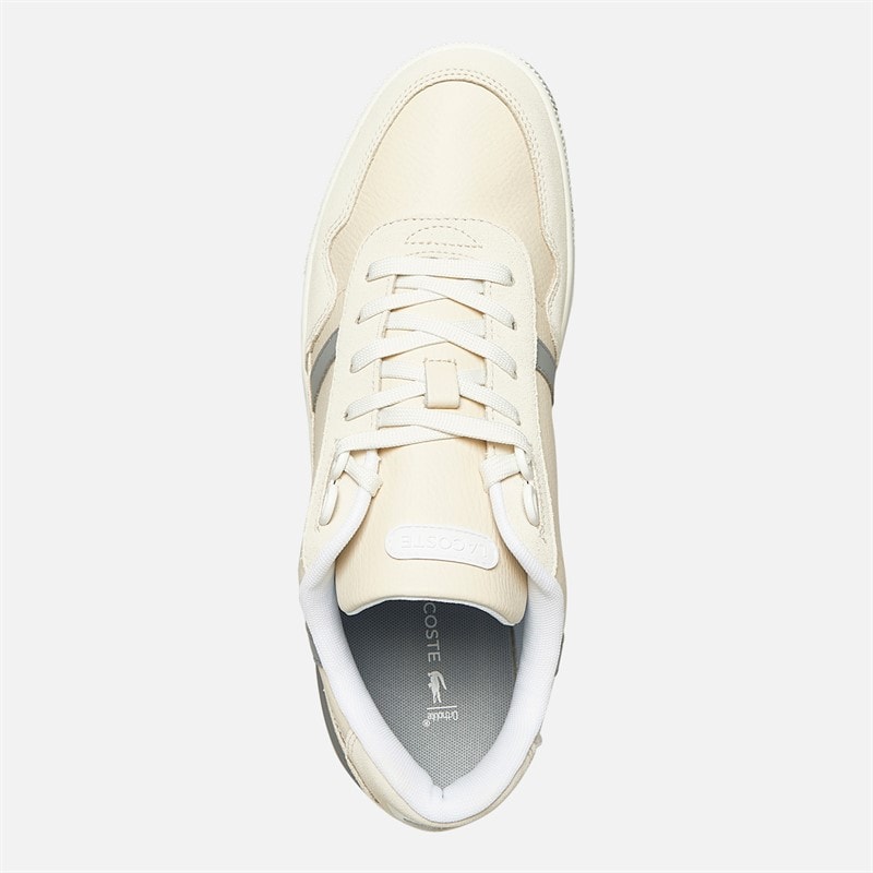 Lacoste Mens T-Clip Trainers Off White/Grey - Image 4