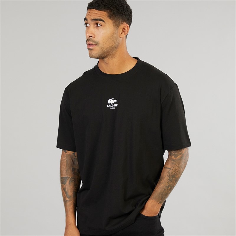 Lacoste Mens T-Shirt Black - Image 1