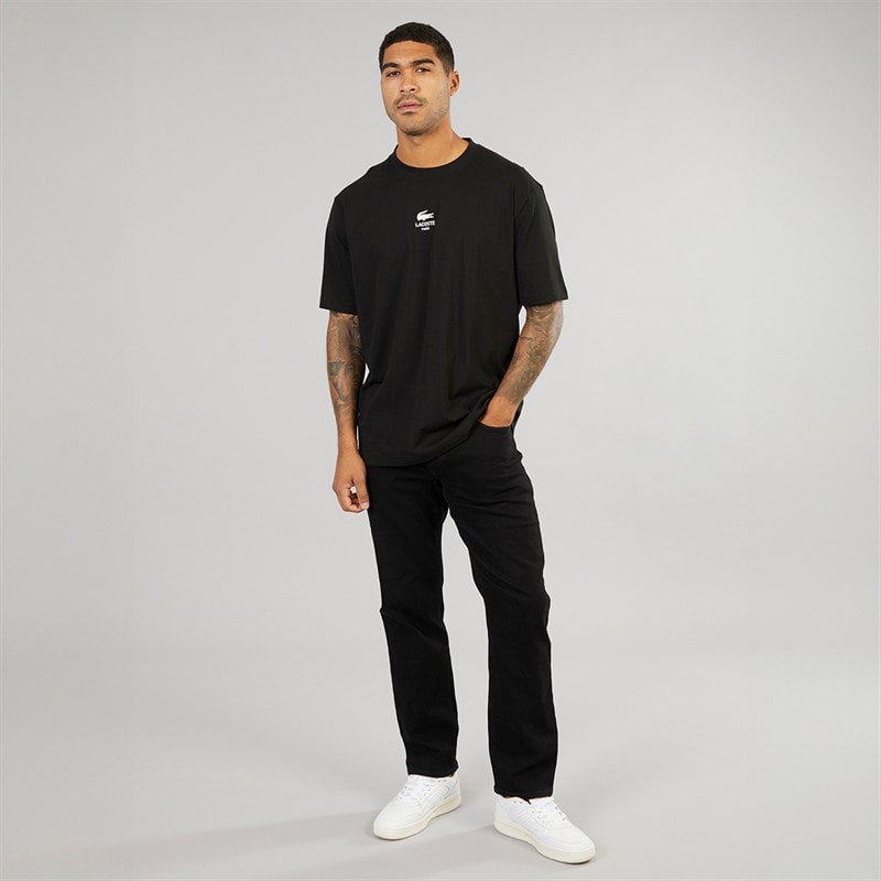Lacoste Mens T-Shirt Black - Image 3