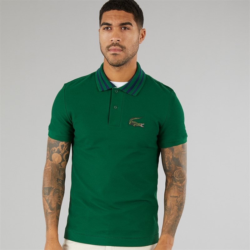 Lacoste Mens Short Sleeve Polo Shirt Forest Green - Image 1