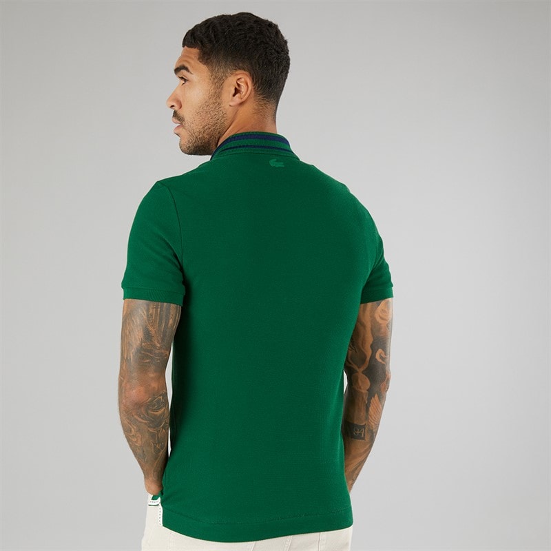 Lacoste Mens Short Sleeve Polo Shirt Forest Green - Image 2