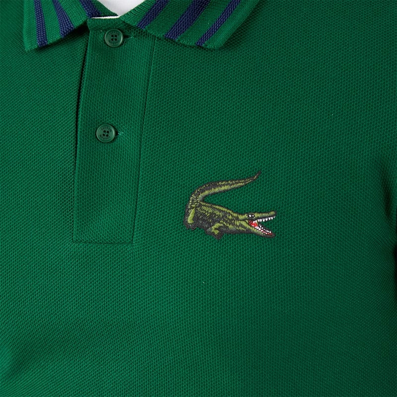 Lacoste Mens Short Sleeve Polo Shirt Forest Green - Image 3