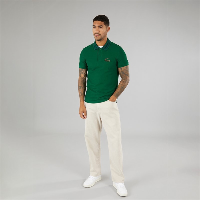 Lacoste Mens Short Sleeve Polo Shirt Forest Green - Image 4