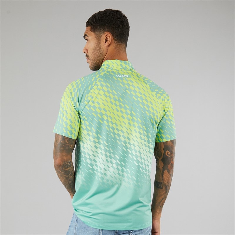 Lacoste Mens Short Sleeve Polo Shirt Florida/Lima-Pastille Mint - Image 2
