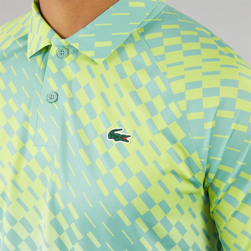 Lacoste Mens Short Sleeve Polo Shirt Florida/Lima-Pastille Mint - Image 3