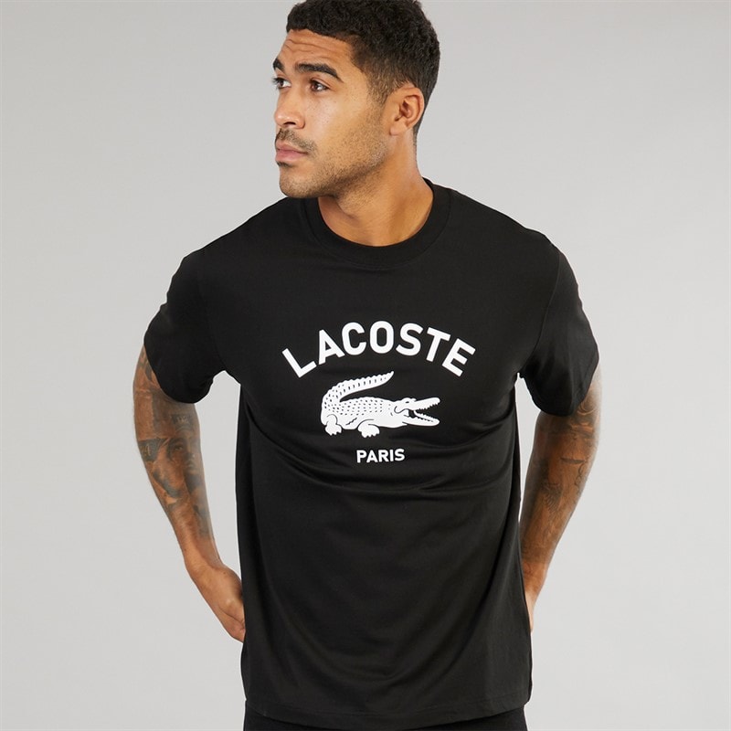 Lacoste Mens T-Shirt Black - Image 1
