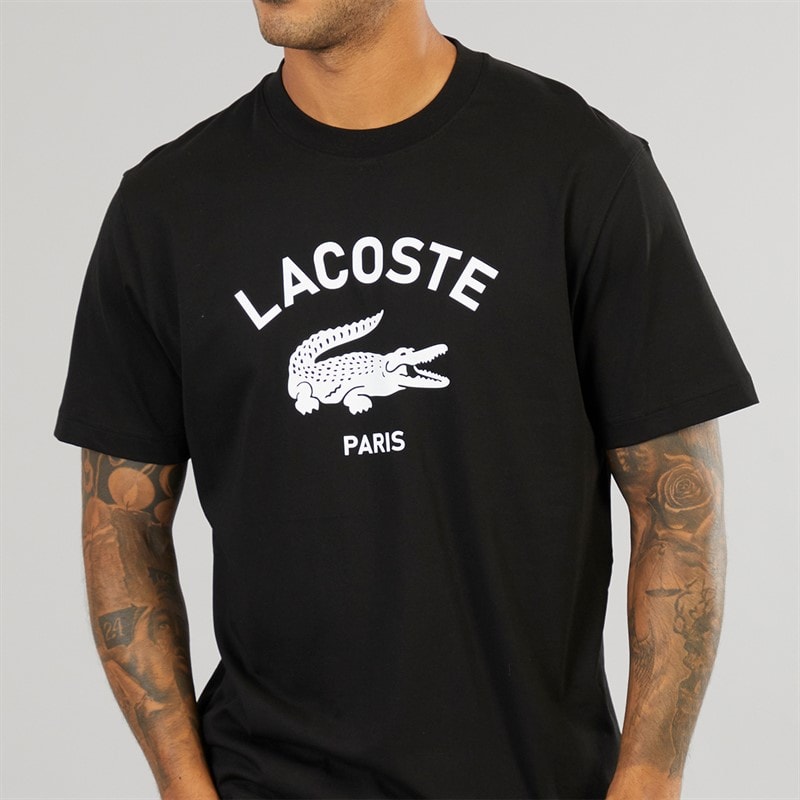 Lacoste Mens T-Shirt Black - Image 3