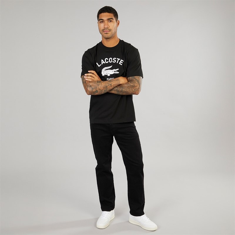 Lacoste Mens T-Shirt Black - Image 4