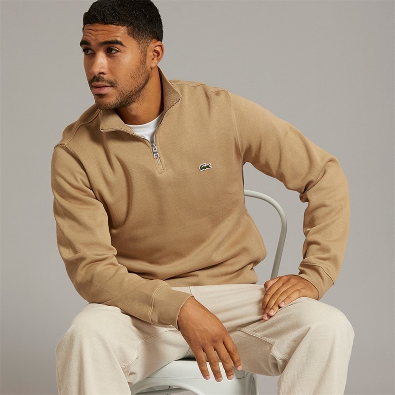 Lacoste Mens 1/4 Zip Sweatshirt Viennese - Image 1