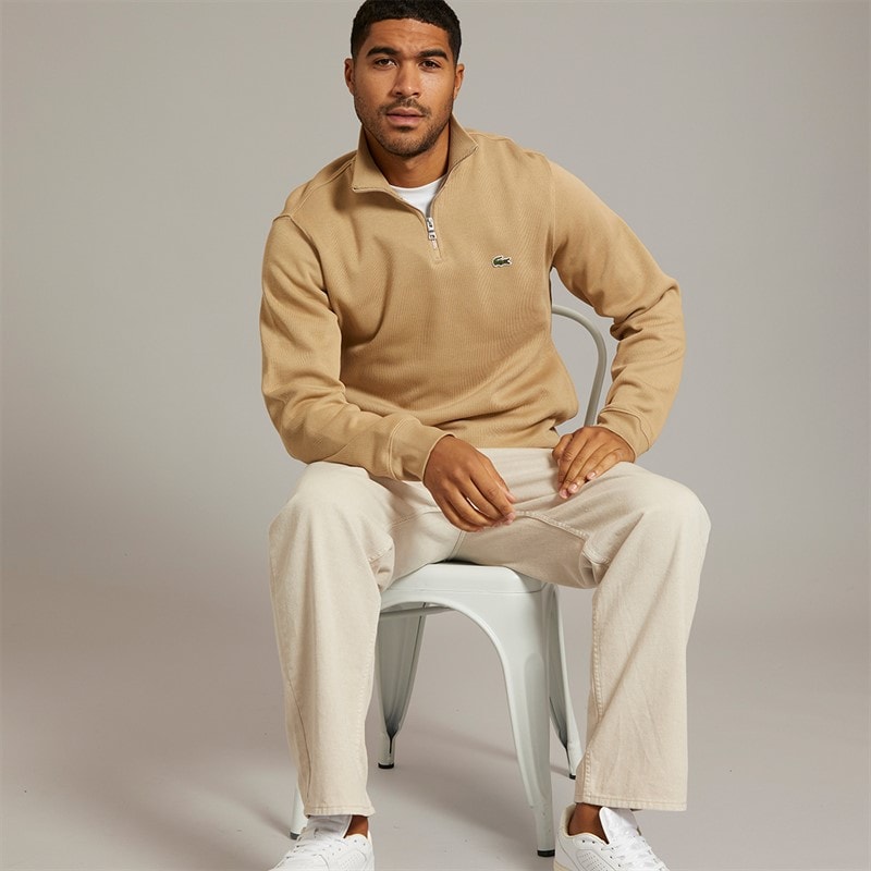 Lacoste Mens 1/4 Zip Sweatshirt Viennese - Image 3