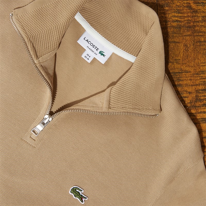 Lacoste Mens 1/4 Zip Sweatshirt Viennese - Image 5