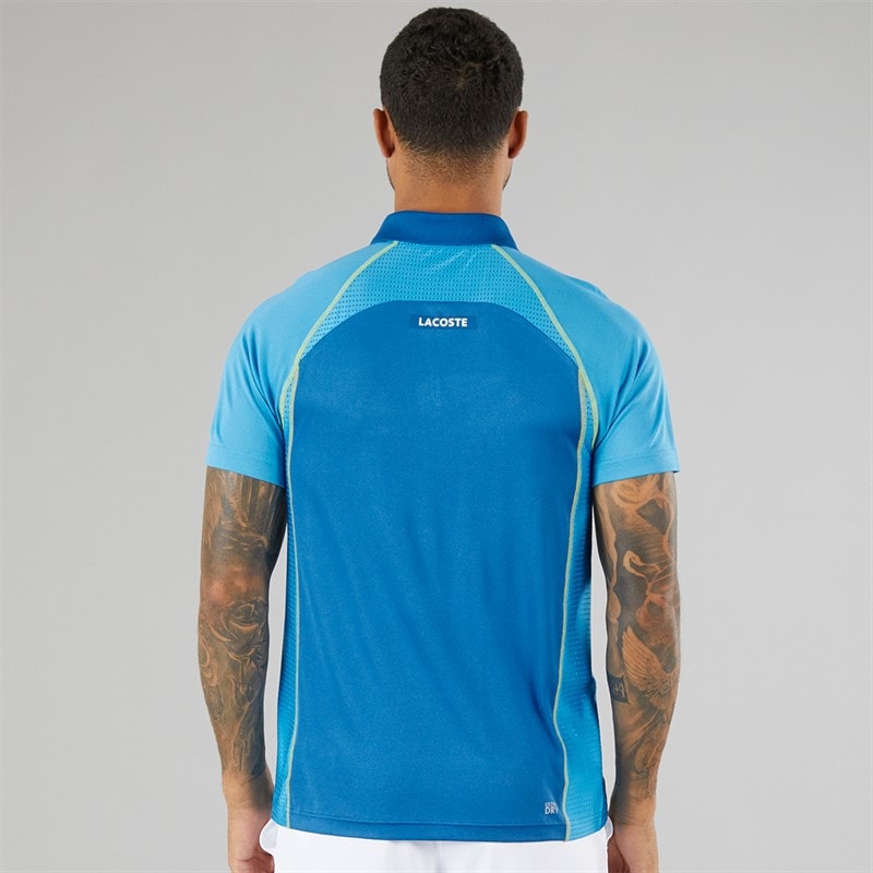 Lacoste Mens Short Sleeve Polo Shirt Kingdom/Fiji Lima - Image 2
