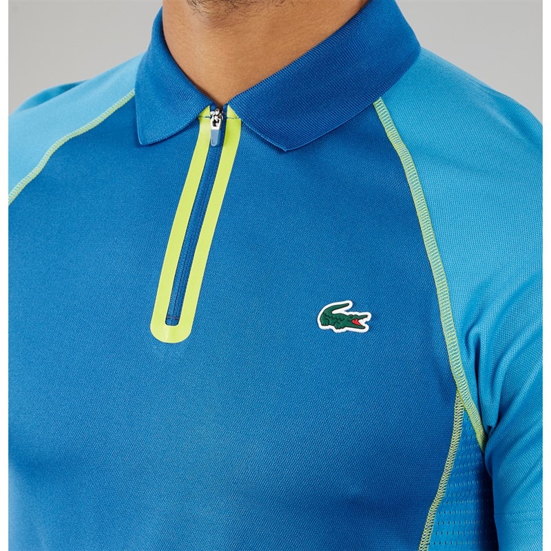 Lacoste Mens Short Sleeve Polo Shirt Kingdom/Fiji Lima - Image 3