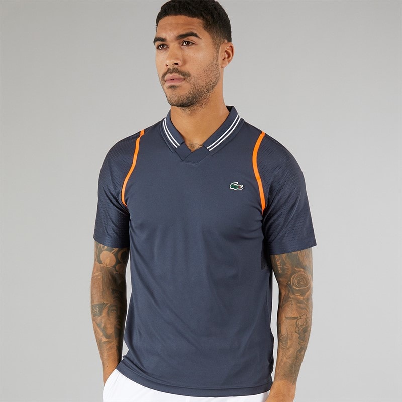 Lacoste Mens Short Sleeve Polo Shirt Blue Night - Image 1