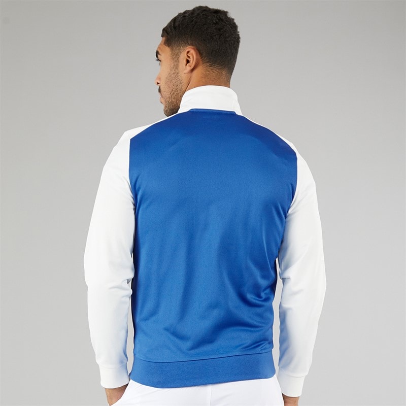 Lacoste Mens Ripstop Zip-Up Sweatshirt Kingdom/Flour - Image 2