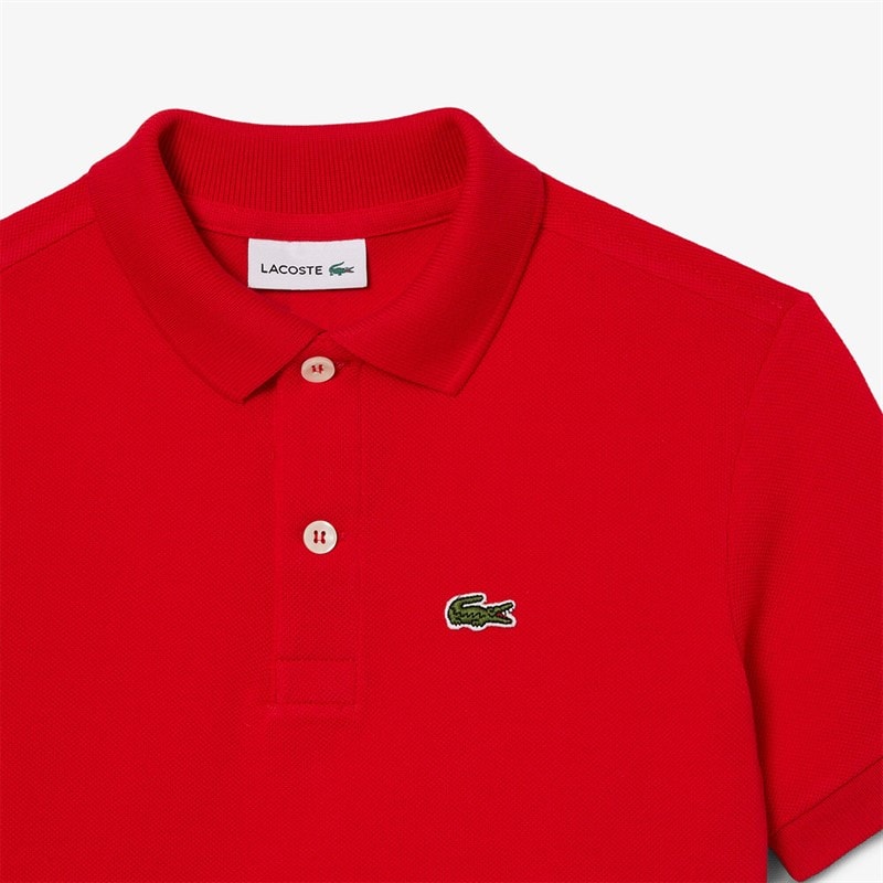 Lacoste Boys Polo Shirt Rouge - Image 3