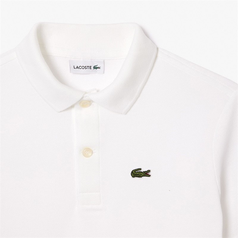 Lacoste Boys Polo Shirt Blanc - Image 3
