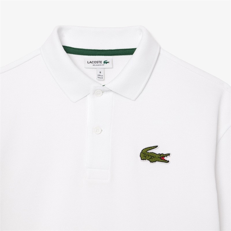 Lacoste Boys Polo Shirt Blanc - Image 3