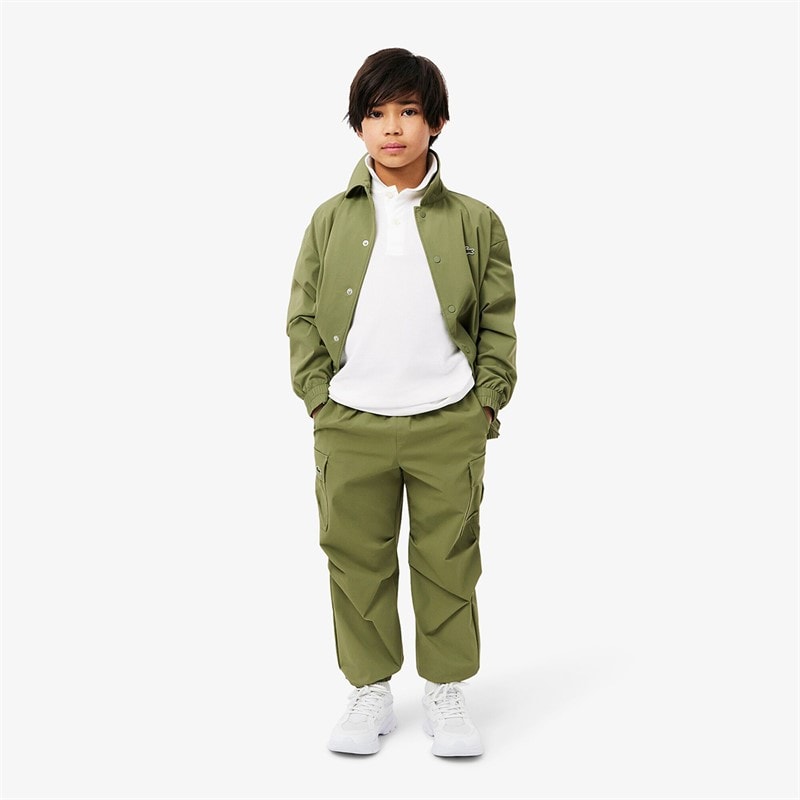 Lacoste Boys Long Sleeve Polo Shirt Blanc - Image 4