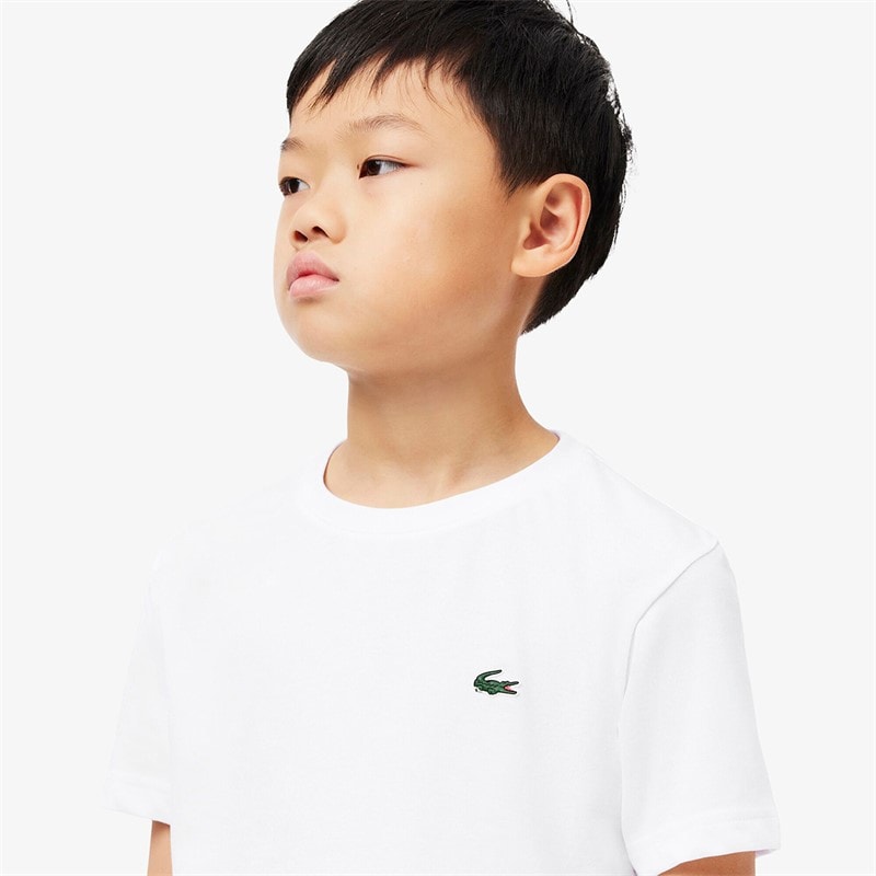 Lacoste Boys T-Shirt Blanc - Image 3
