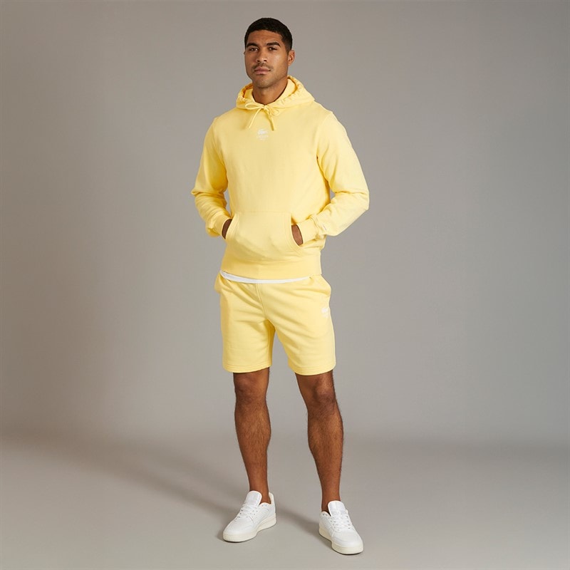 Lacoste Mens Fleece Shorts Yellow - Image 4