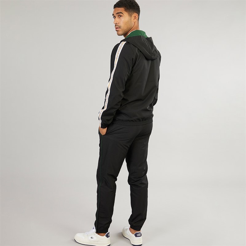 Lacoste Mens Tracksuit Black/Green - Image 2