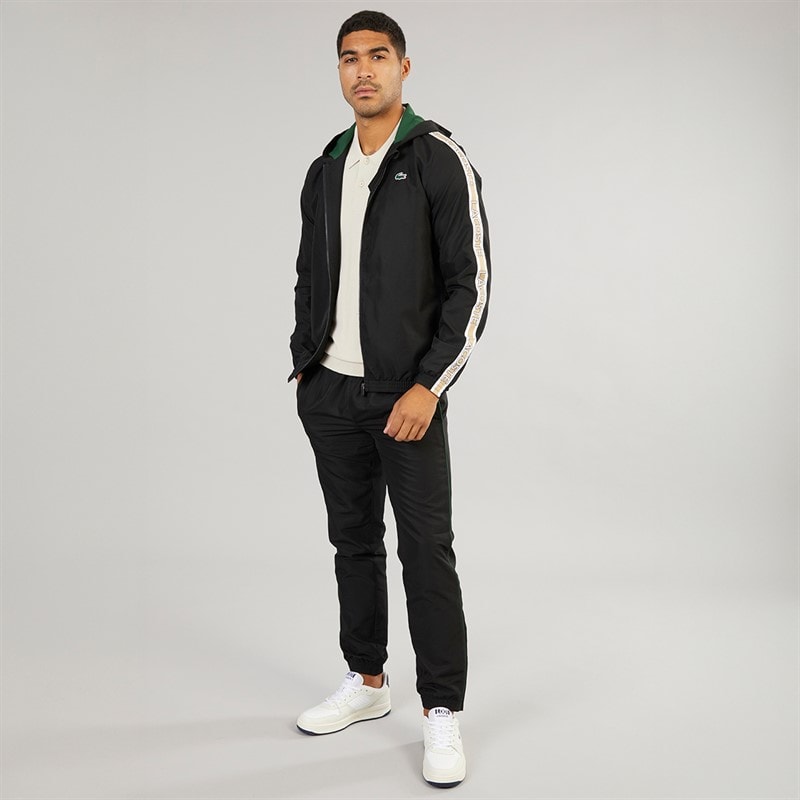 Lacoste Mens Tracksuit Black/Green - Image 4