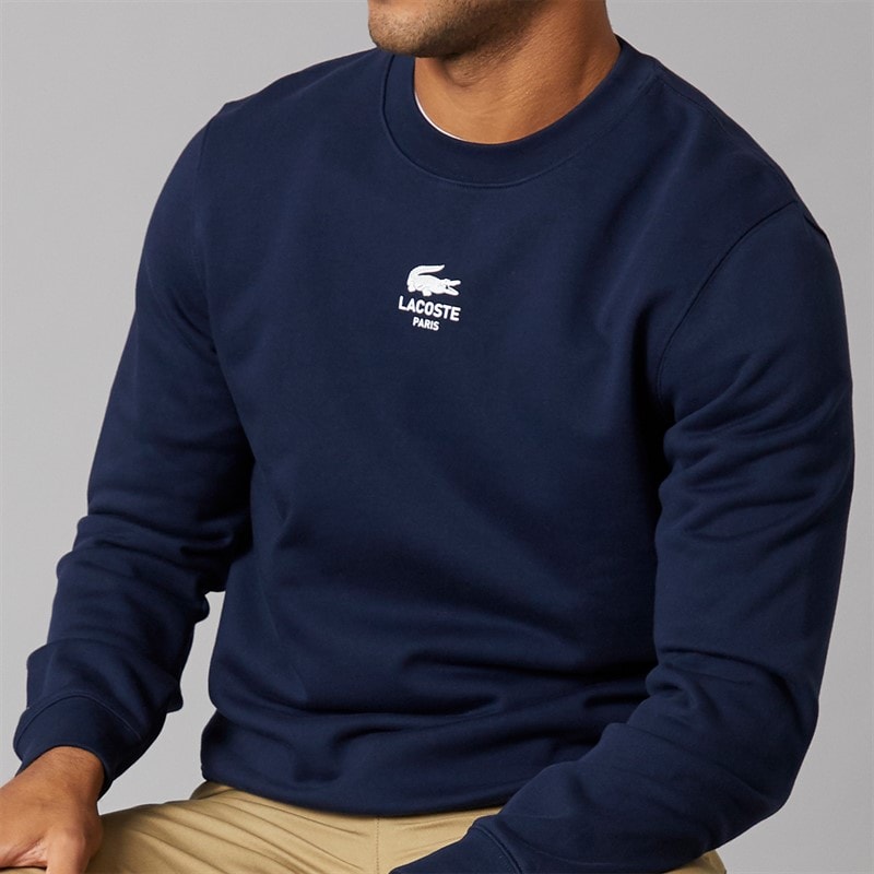 Lacoste Mens Sweatshirt Navy Blue - Image 3