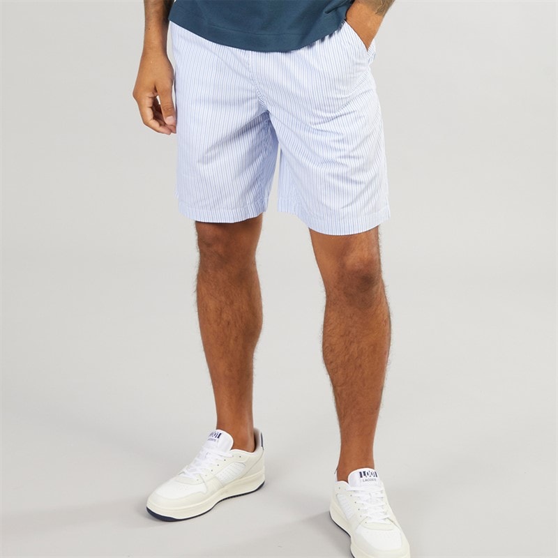 Lacoste Mens Stripe Shorts Overview/White - Image 1