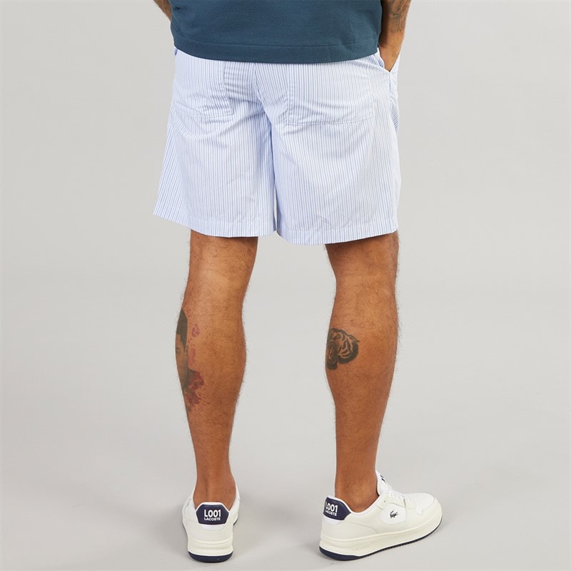 Lacoste Mens Stripe Shorts Overview/White - Image 2